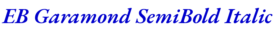 EB Garamond SemiBold Italic 字体